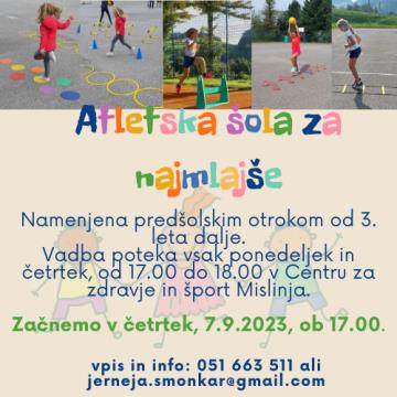 Atletska šola za najmlajše 2023